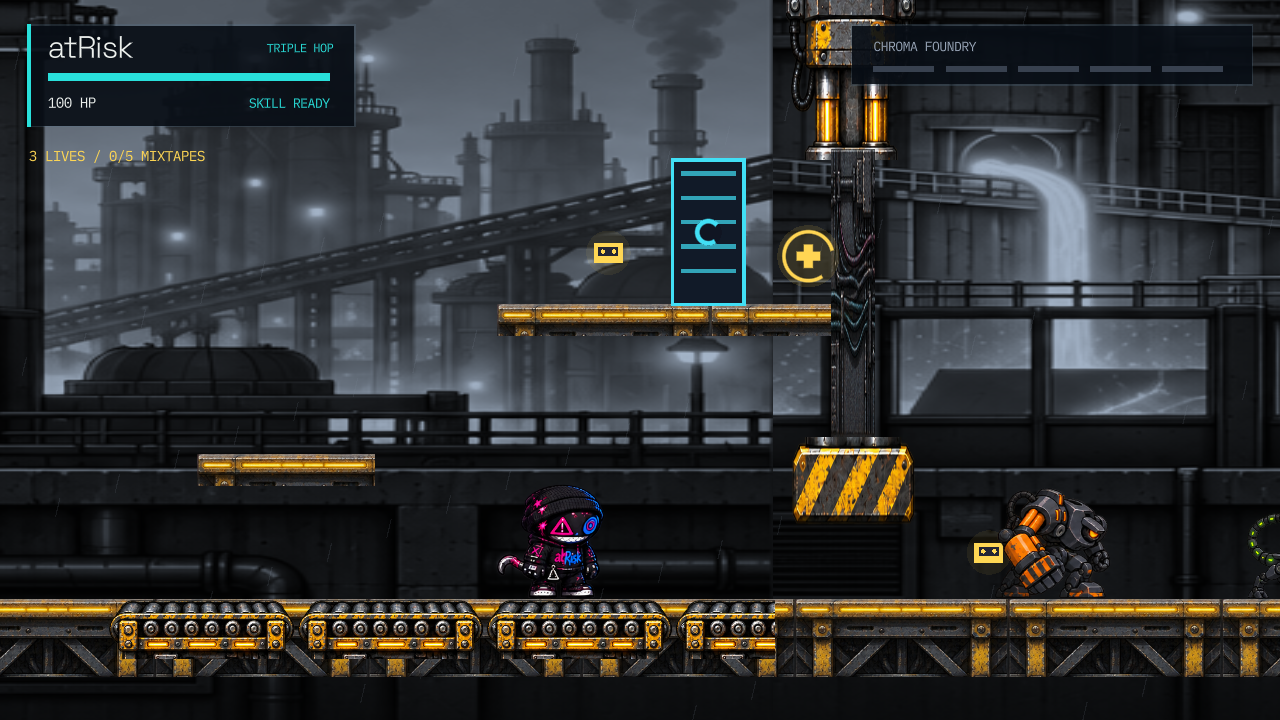 Conveyor machinery and a hydraulic press in Chroma Foundry